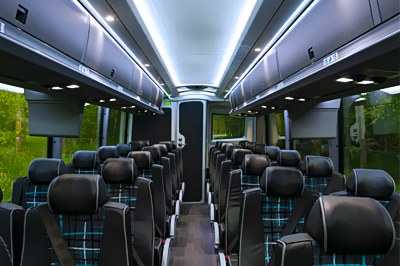 A bus charter interior